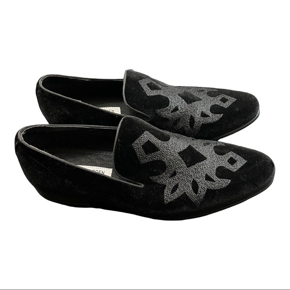 Steve Madden Men’s Lorax Black Velvet Smoking Loafer 10